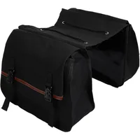 Alforjas Laterales para Motocicleta Color Negro con Hebillas y Lona Impermeable