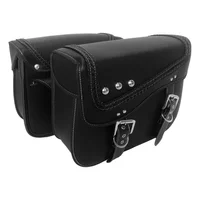 Bolsas Laterales para Motocicleta en Cuero Sintético con Diseño Tachonado
