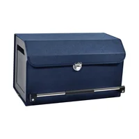 Organizador Plegable de  Baúl de Carro Color Azul con Tapa y Agarradero de Empuje