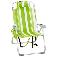 Silla de Playa Reclinable con Tejido Oxford Reforzado y Marco de Aluminio