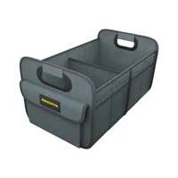 Organizador de Baúl de Carro Color Gris con Compartimientos Dobles y Base Antideslizante