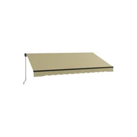Toldo Retráctil para Exteriores 360 cm x 300 cm en Color Beige