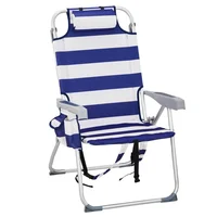 Silla de Playa Oxford Silver Blanca de Aluminio Tubo 100kg