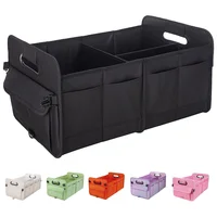 Organizador Plegable de Baúl de Carro Color Negro con Compartimientos Ajustables