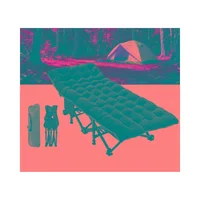 Cama de Camping Plegable con Colchoneta y Bolso Color Negro