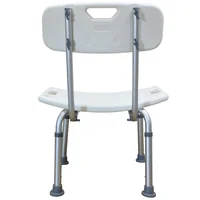 Silla de Baño de Aluminio con Respaldo Extraíble Tipo Banco Blanca