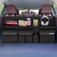 Organizador Colgante de Baúl de Carro Color Negro con Nueve Bolsillos de Gran Capacidad