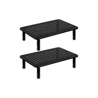 Soportes de Computador Ajustables en Metal para Monitor y Portátil Negro