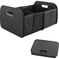 Organizador de Baúl de Carro Color Negro con Compartimientos Dobles y Diseño Plegable