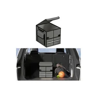 Organizador de Baúl de Carro Color Gris con Tapa y Compartimientos Ajustables
