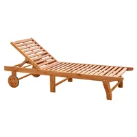 Sillas Reclinables Plegables de Madera para Exterior Color Teca