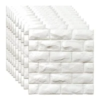 Paneles de Pared 3D Autoadhesivos en Espuma Color Blanco Paquete de 11