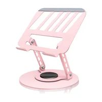 Zsauthree Soporte para Computador Portátil Ajustable con Giro de 360 Grados en Color Rosado