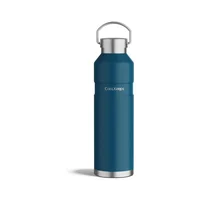 Botella Térmica de Acero Inoxidable Color Azul con Agarre