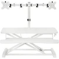 Convertidor de Escritorio Ajustable de 81 cm con Soporte Dual para Monitores