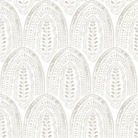 Papel Tapiz Autoadhesivo Boho Beige y Blanco Moderno 44cm x 200cm