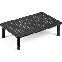 Soporte Elevador para Monitor de Escritorio en Metal con Altura Ajustable en Color Negro