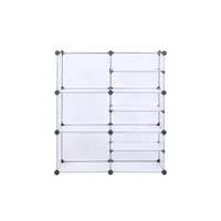 Unidad de Almacenamiento de 9 Cubos Modular para Dormitorio y Armario Color Blanco