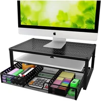 Soporte Elevador de Metal para Monitor con Organizador de Escritorio