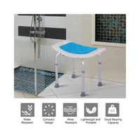 Silla de Ducha con Altura Ajustable Azul y Blanco