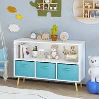 Estantería Infantil con Cajones Plegables y Organizador de Juegos