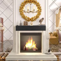 Repisa de Chimenea Flotante de Cedro Rojo de 122cm para Decoración