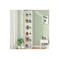 Estantería Estrecha de 6 Niveles para Libros y Almacenamiento Color Blanco