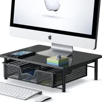 Soporte Elevador de Metal para Monitor con Cajón Organizador