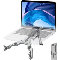 Soporte Ergonómico de Aluminio Ajustable para Computador Delgado y Plegable