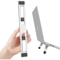 Elevador Plegable Ajustable para Computador con Adhesivo y Base Estable