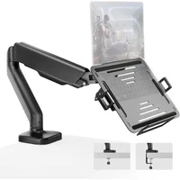 Soporte Articulado 2 en 1 para Computador y Monitor con Bandeja Ajustable