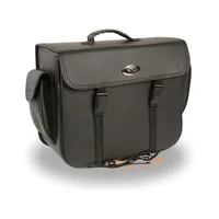 Bolsa Grande para Motocicleta en PVC Negro con Agarre de Transporte