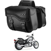 Bolsas Laterales para Motocicleta en Cuero Sintético con Base Anticalor