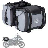 Bolsas Laterales Impermeables para Motocicleta de 50 Litros en PVC Gris