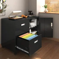 Archivador Lateral con 2 Cajones y Estantes Ajustables