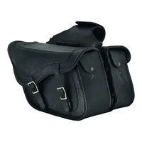 Bolsas Laterales Impermeables para Motocicleta en Cuero Sintético Negro