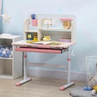 Escritorio de Estudio Ajustable para Niños en Color Rosa