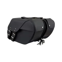 Bolsas Laterales para Motocicleta en PVC Negro con Cierre y Doble Correa