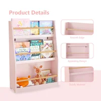 Estantería Infantil de 3 Niveles para Libros Color Rosa