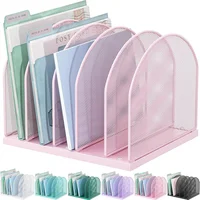 Organizador de Archivos Rosado con 5 Compartimentos de Malla