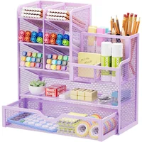 Organizador de Escritorio con 12 Compartimentos en Color Púrpura