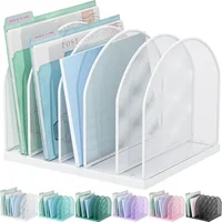 Organizador de Escritorio de 5 Compartimentos en Color Blanco