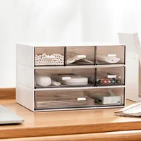 Organizador de Escritorio Apilable con 6 Compartimentos en Color Blanco