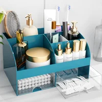 Organizador de Maquillaje con 8 Compartimentos y 2 Cajones en Color Verde Oscuro