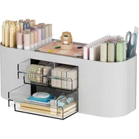 Organizador Gris para Escritorio con 3 Cajones y 7 Compartimientos