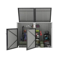 Bodega de Jardín de Acero Galvanizado 130 x 165 x 198 cm Gris Genérico