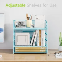 Organizador de Escritorio de 5 Niveles con Agarre Color Azul