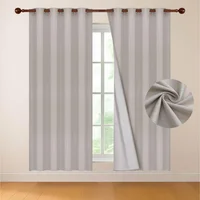 Cortina 100% Blackout Engomada Termica Set 2 Casatua 140x220