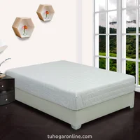 Protector de Colchón Blanco para Cama Queen 160 x 190 cm Acolchado