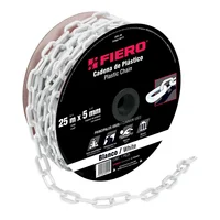 Carrete de Cadena Plástica Blanca de 25m Espesor 5mm Set X 8 Unidades